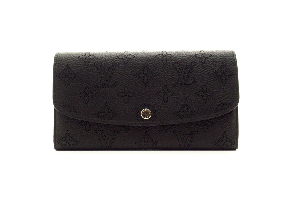 LOUIS VUITTON Portefeuille Iris Mahina Long Wallet Noir Black
